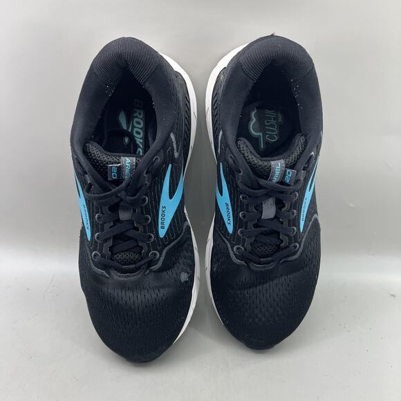 Brooks Ariel 20 Running Shoes Women Size 9.5 2E Black Blue Extra Wide Sneakers - Picture 5 of 9